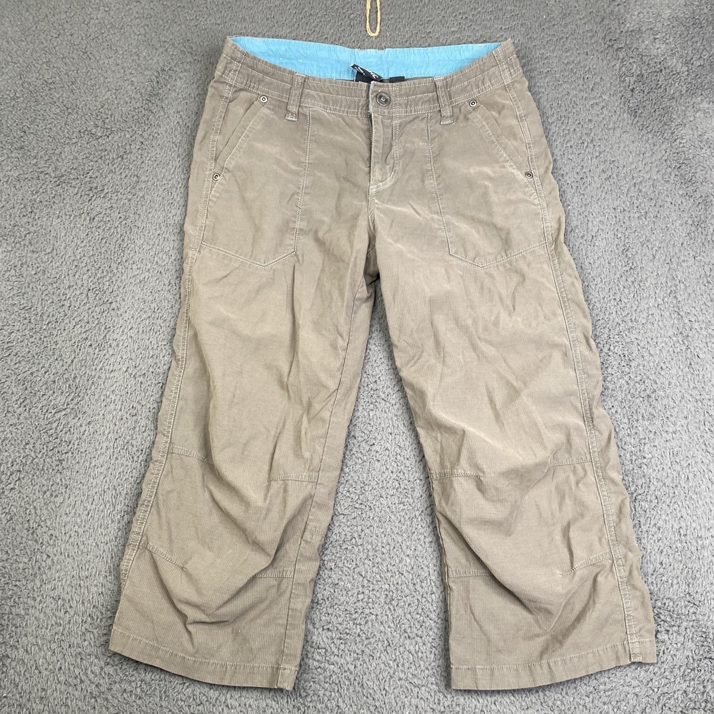Kuhl Pants Womens 8 Cropped Capri Nylon Blend Embroidered Hiking Outdoor Casual